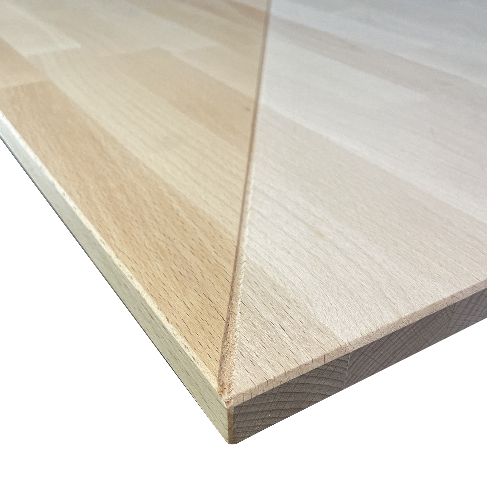 40 mm Buche Leimholzplatte, A/B, keilgezinkt, leicht gedämpft_0