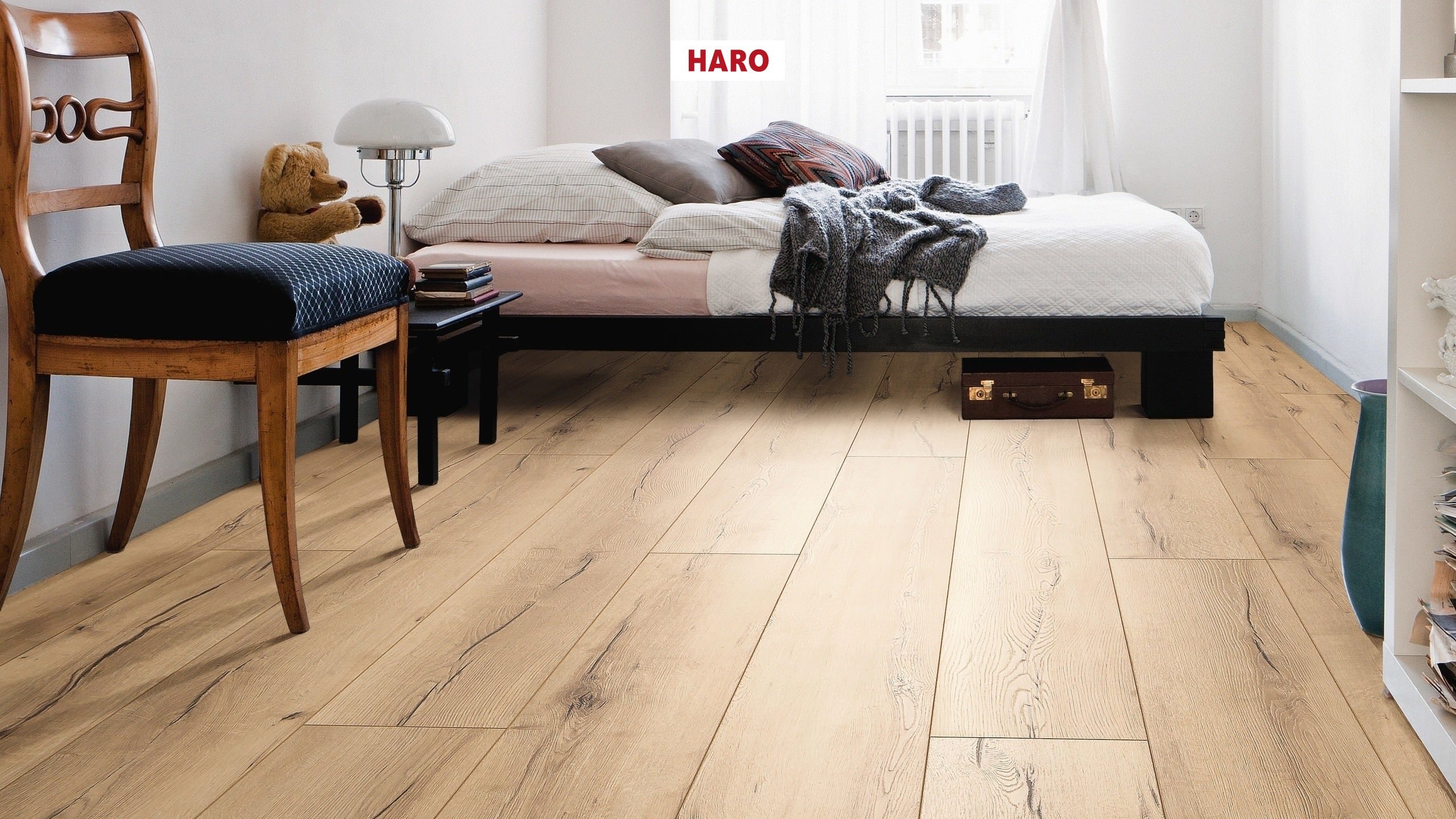 8 mm HARO Laminatboden Tritty 100 - Eiche italica creme_1
