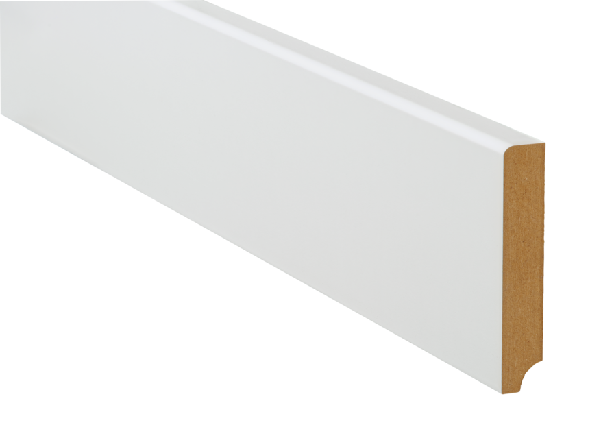 18 x 100 mm ter Hürne Sockelleiste - Weiß Matt_0