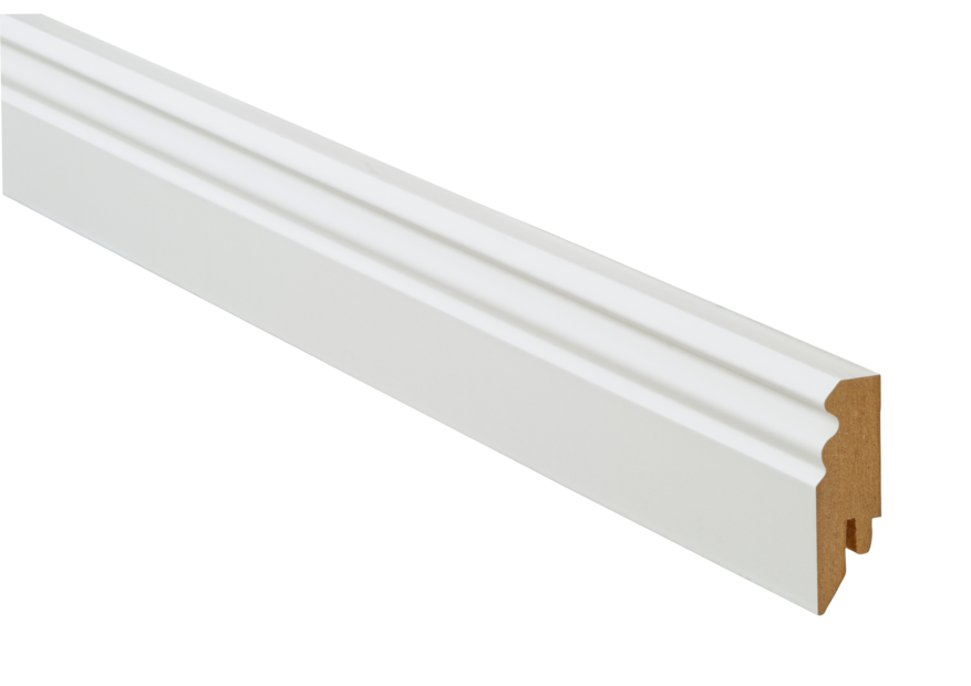 18 x 60 mm ter Hürne Sockelleiste - Weiß matt_0