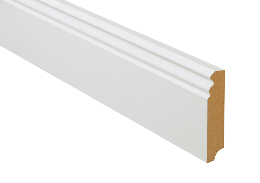 18 x 90 mm ter Hürne Sockelleiste - Weiß matt_0