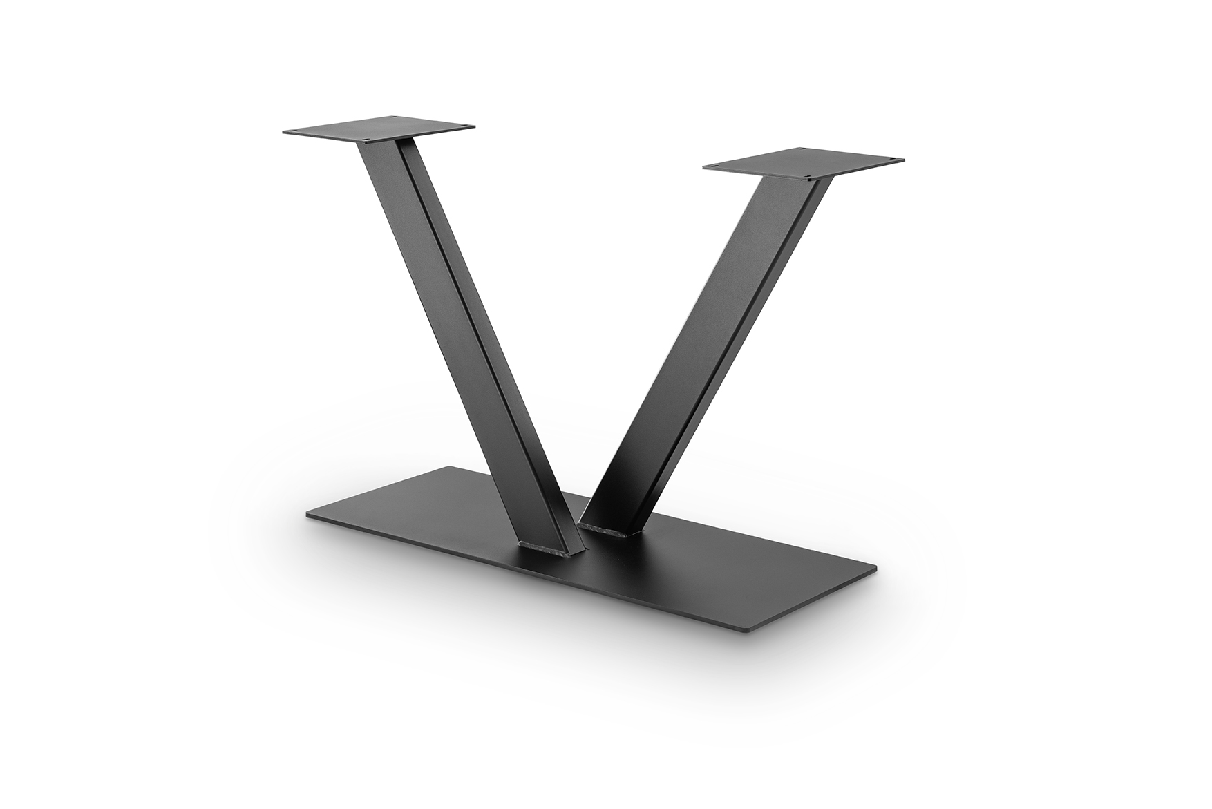 72 cm Tischgestell V-Plaat - matt schwarz pulverbeschichtet_0 72 cm Tischgestell V-Plaat - matt schwarz pulverbeschichtet_0