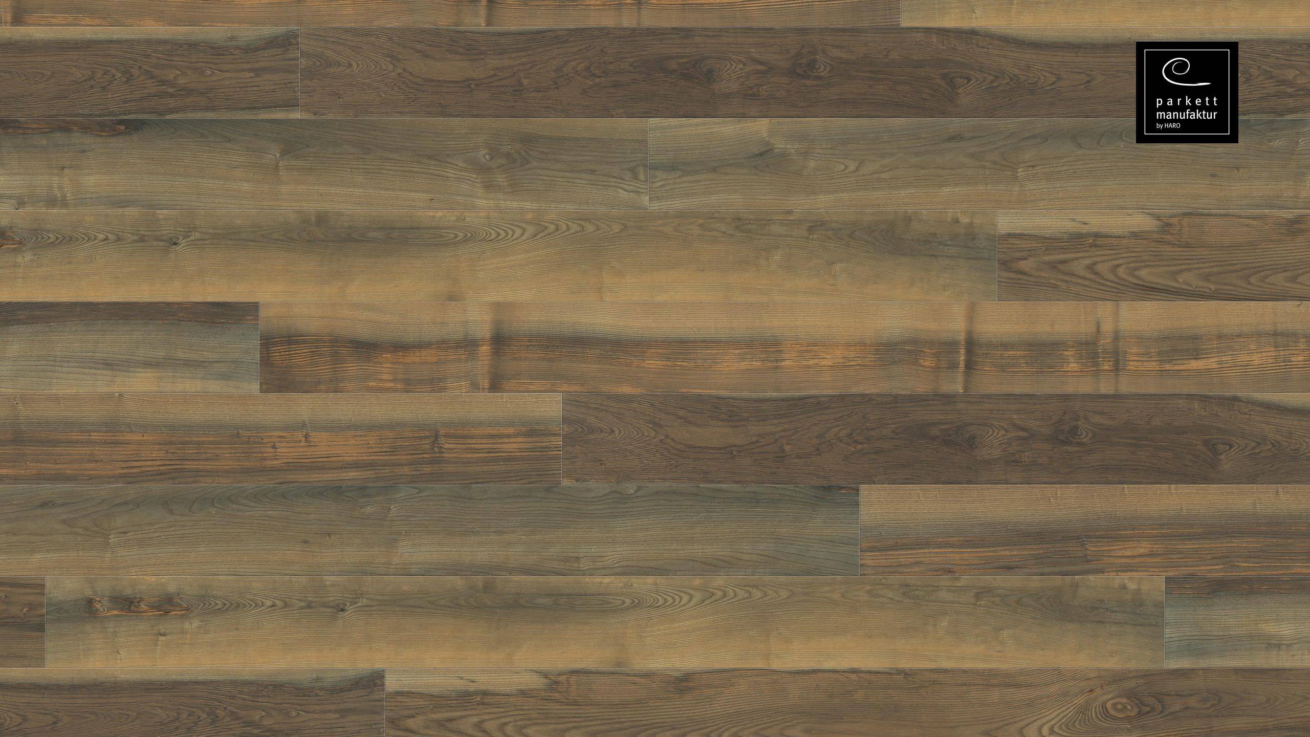 13,5 mm HARO parkettmanufaktur - Esche olivgrau Expressiv, strukturiert 4V_1