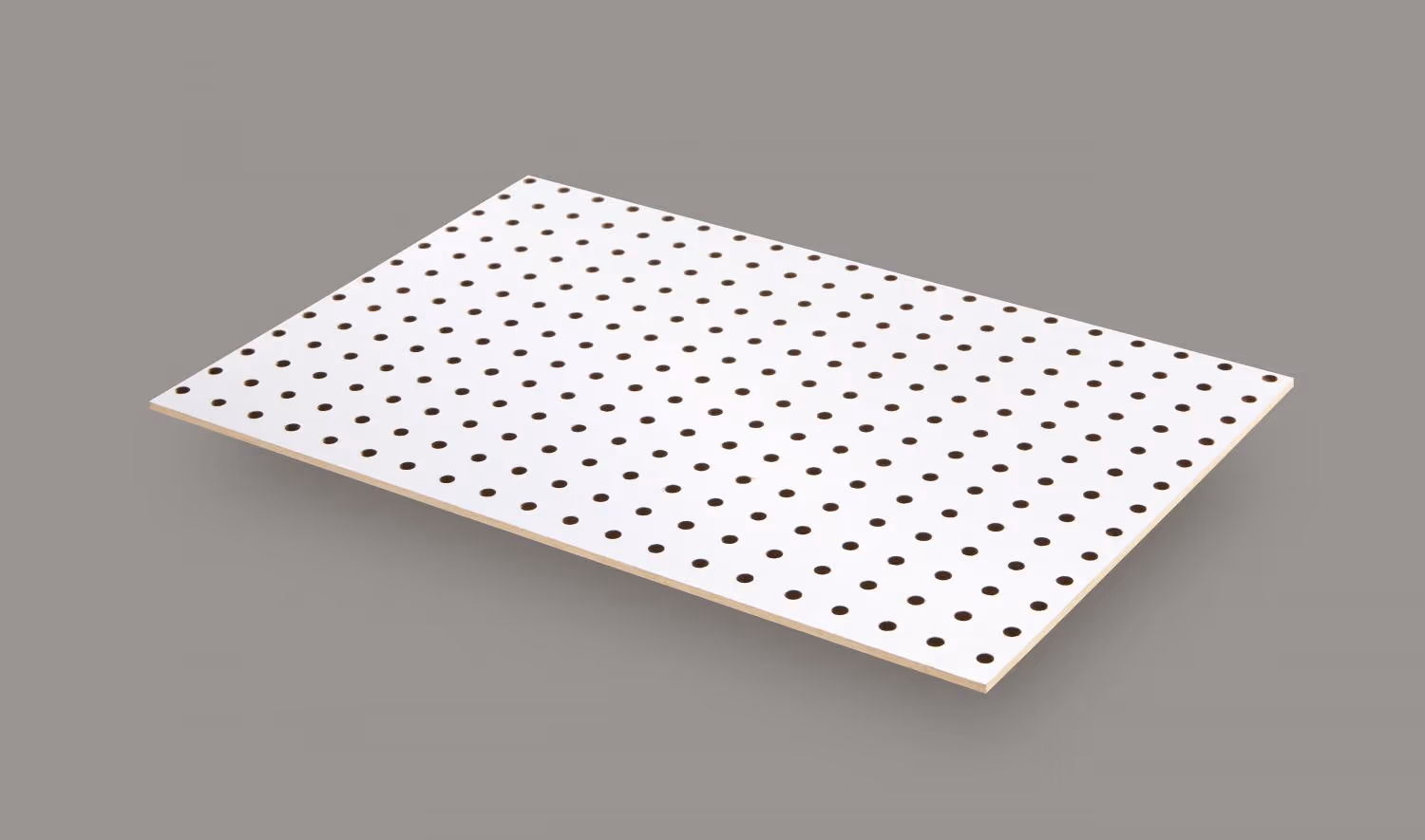 3 mm HDF Lochplatten E1, eins. weiss U 0115 - Typ A ,Ø ca. 5,0 mm, Abstand 15,0 mm_3-mm-hdf-lochplatten-e1-eins-weiss-u-0115---typ-a-ca-50-mm-abstand-150-mm-3x1000x2600mm-niedriges-quellverhalten-01